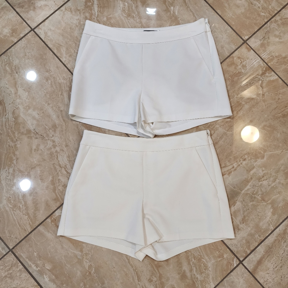 Bundle of Express Shorts, white size 4